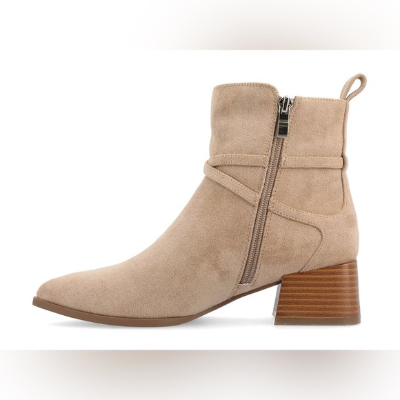 Journee Collection Womens Estelle Stacked Heel Booties - Picture 3 of 12